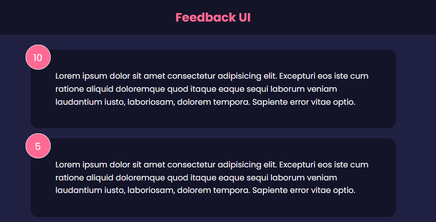 Feedback UI